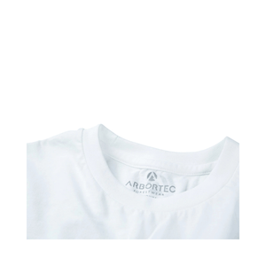 Short Sleeve T-Shirt White featuring Arbortec logo on a soft white cotton fabric.