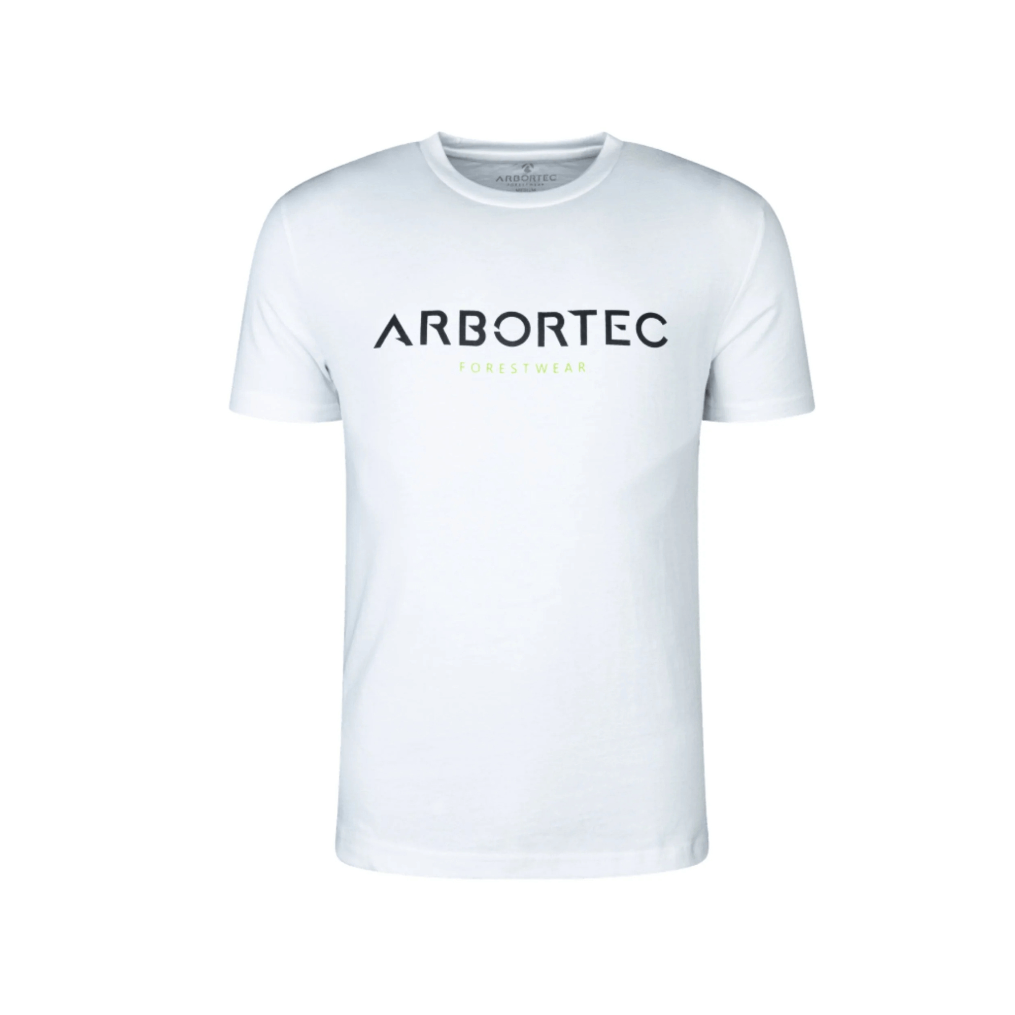 Short Sleeve T-Shirt White by Arbortec featuring a bold logo, premium cotton, and tailored slim fit.