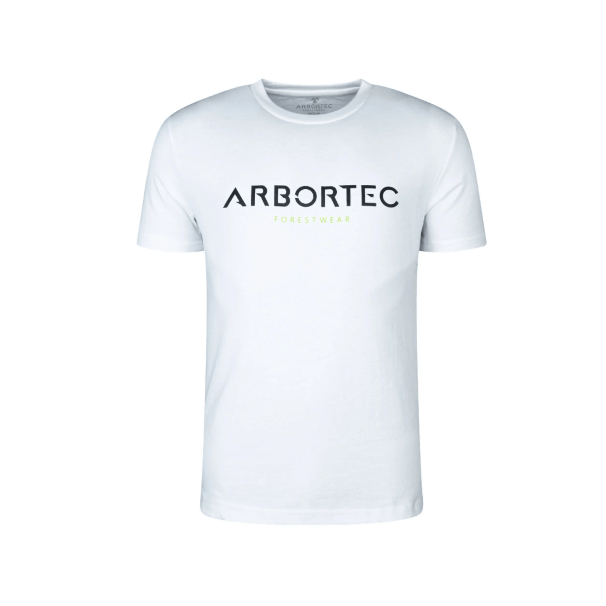Short Sleeve T-Shirt White by Arbortec featuring a bold logo, premium cotton, and tailored slim fit.