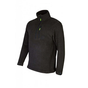 Wolf Half-Zip Knitted Fleece in Olive for outdoor professionals like tree surgeons, offering warmth and versatility.