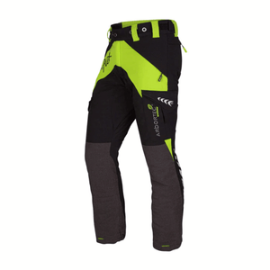 Breatheflex Chainsaw Trousers Lime for female tree surgeons, featuring breathable fabric and protective design.