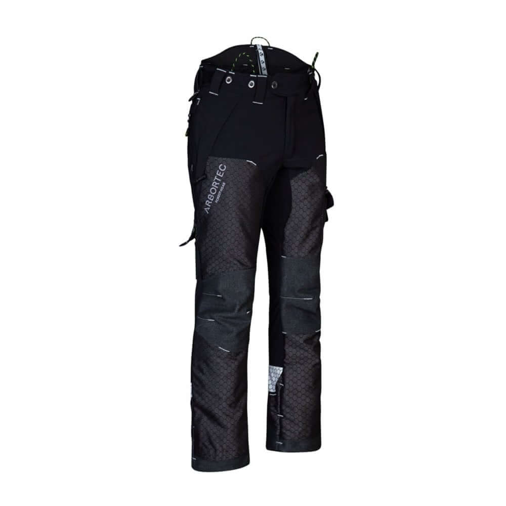 Breatheflex Pro Deep Forest Chainsaw Trousers Type C in black, designed for tree surgeons and arborists, ensuring safety and comfort.