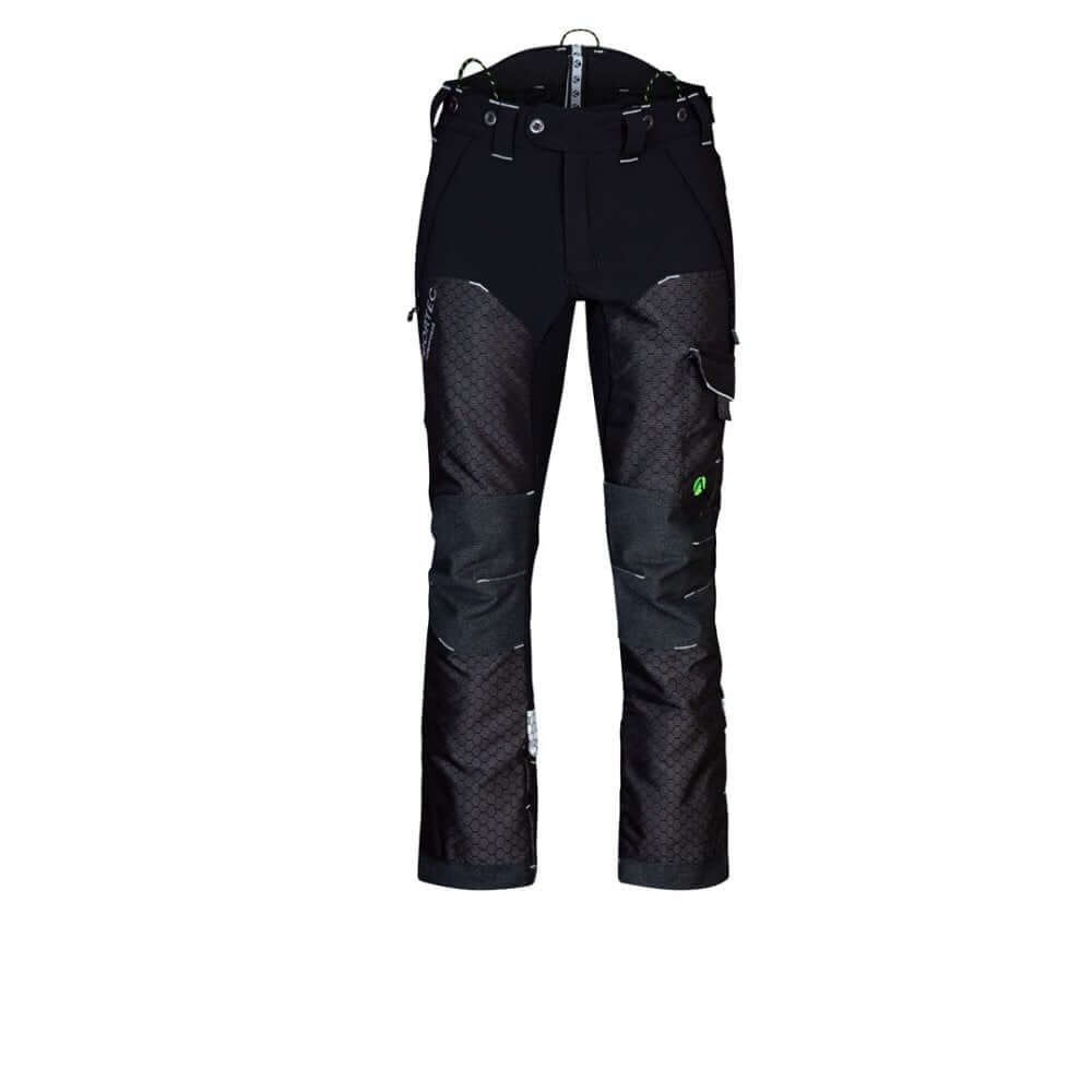 Breatheflex Pro Deep Forest Chainsaw Trousers Type C in black, designed for tree surgeons and arborists, offering safety and comfort.