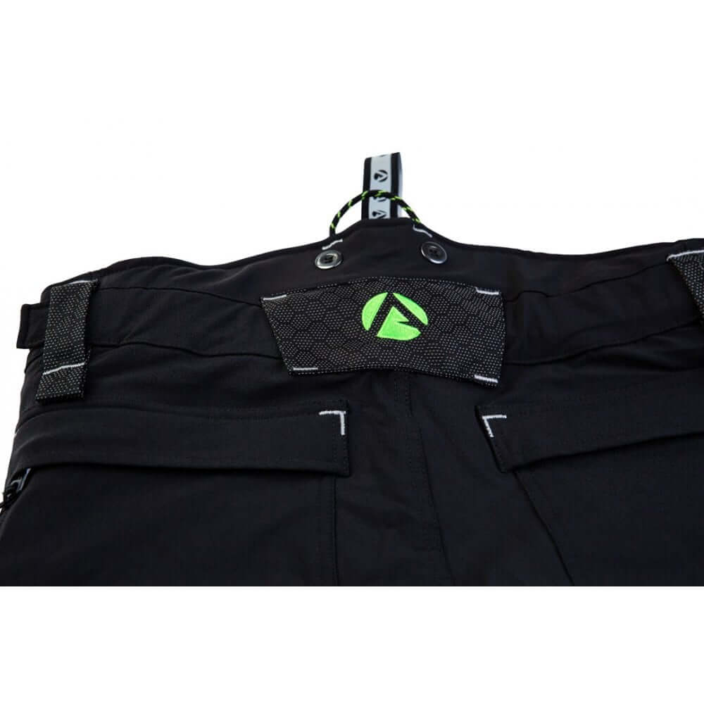 Close-up of the waistband of Breatheflex Pro Deep Forest Chainsaw Trousers, designed for tree surgeons.