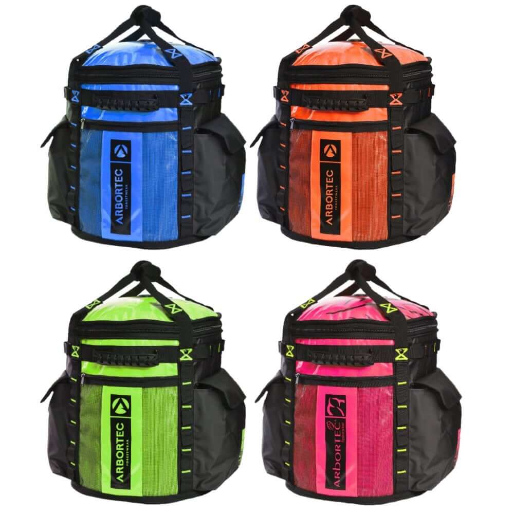 Arbortec Cobra DryKit 35L climbing rope bags. Durable, weatherproof construction. Each bag holds 35 liters, ideal for safely transporting and protecting climbing ropes.