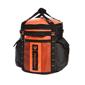 Arbortec Cobra DryKit 35L climbing rope bag, waterproof and durable, designed for tree surgeons, with multiple pockets and ventilation.