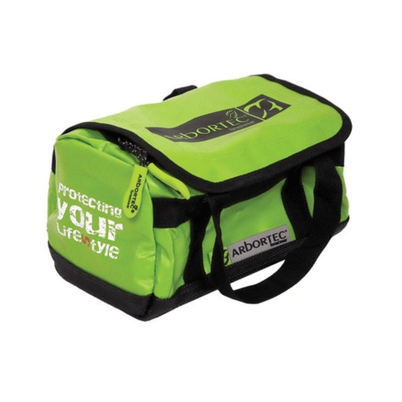 Arbortec Drykit Mini Climbing Bag 3L in bright green, waterproof design for tree surgeons to secure gear.