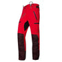 Breatheflex Pro Freestyle Chainsaw Trousers Type A in red, ideal for tree surgeons, designed for comfort and durability.