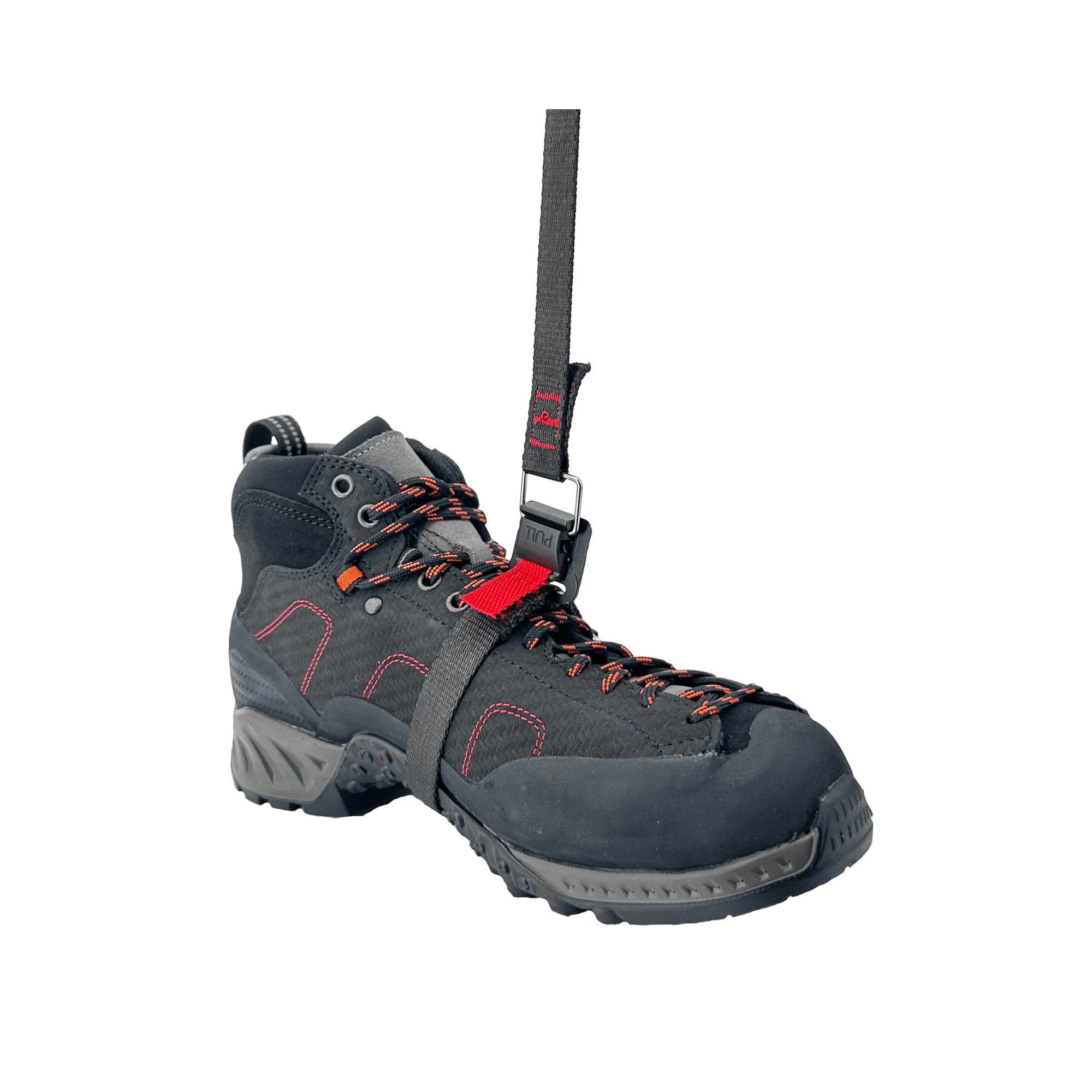 Gemini Magnetic Upgrade Kit on climbing boot showcasing enhanced functionality for knee climbing.