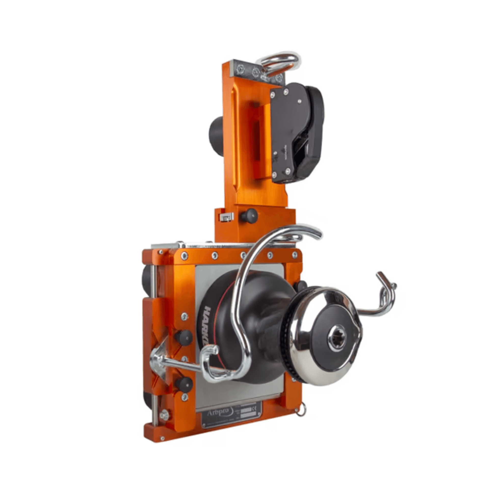 ArbPro LD2 Lowering Device for tree surgeons, featuring a robust Harken winch system and versatile rigging functions.