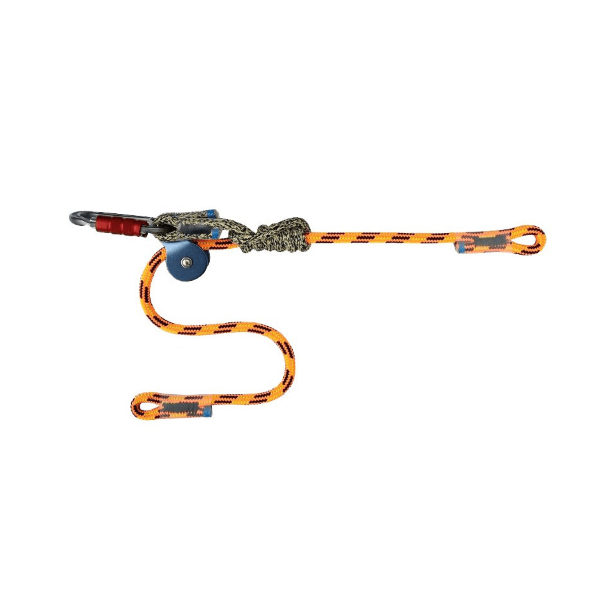 XS Rope Lanyard Assembly featuring durable orange and black rope design for work positioning.