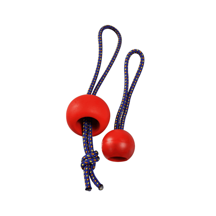 Small Retrieval Ball with red and purple rope, ideal for tree surgeons to retrieve rope guides efficiently.