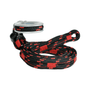 Snaketail climbing rope lanyard with red and black braided design for secure rope management.