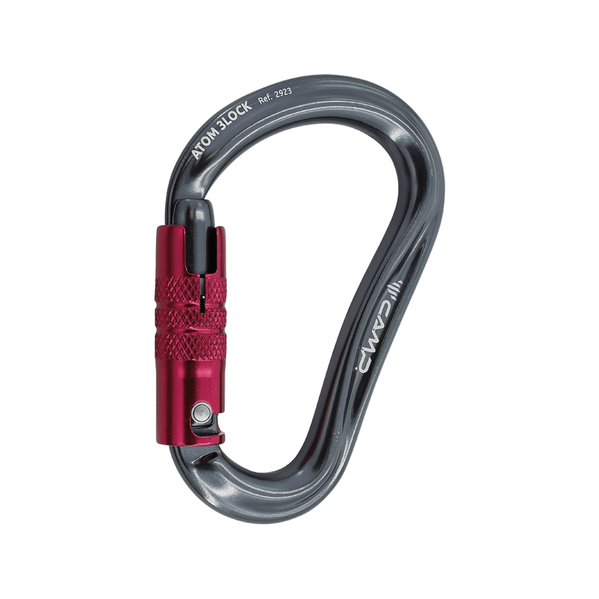 ATOM 3Lock Carabiner with triple-lock design and wide opening for enhanced safety and performance.