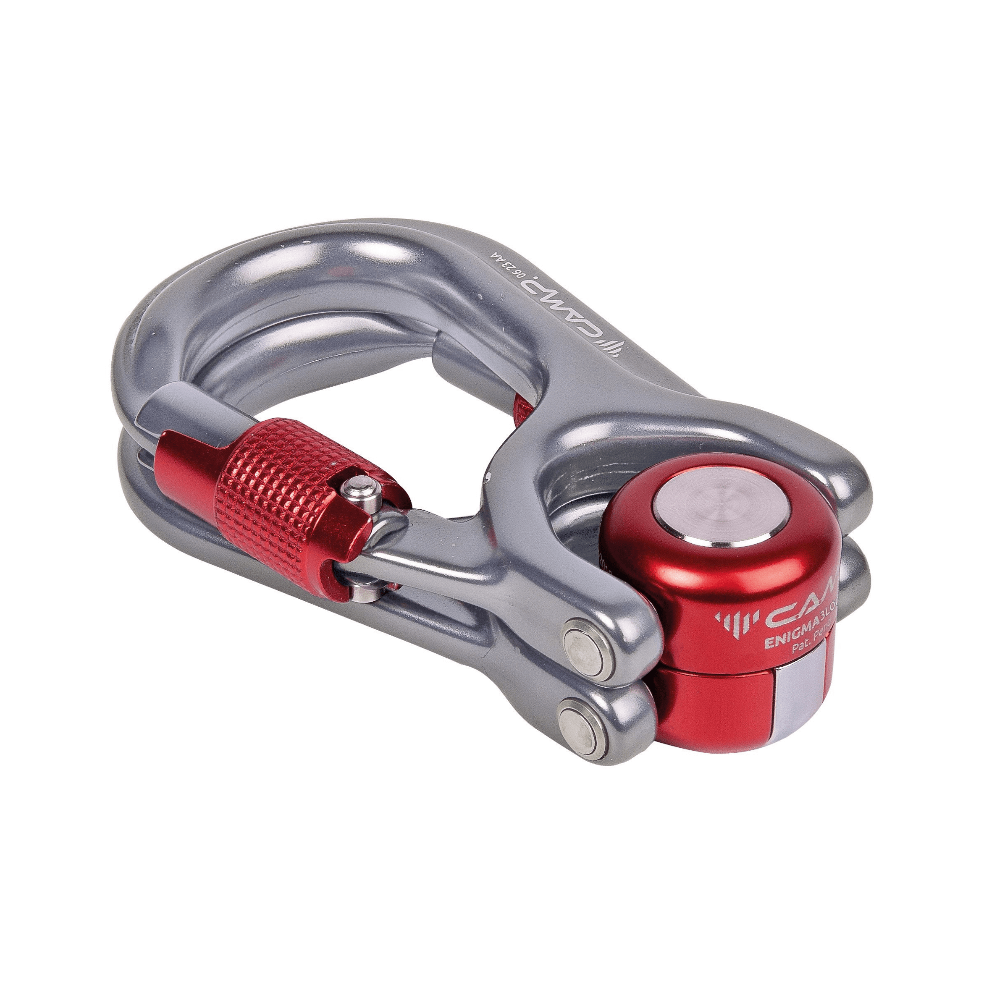 CAMP ENIGMA 3LOCK Swivel Silver product image showcasing its advanced locking mechanism and compact design.
