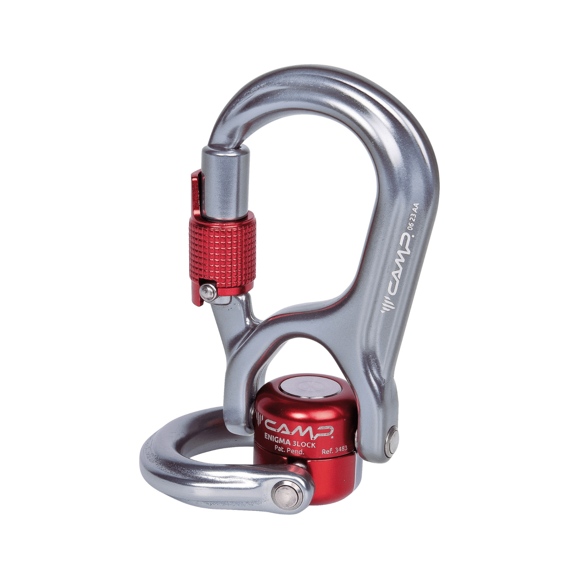 CAMP ENIGMA 3LOCK Swivel Silver showcasing advanced connection versatility and high strength features.