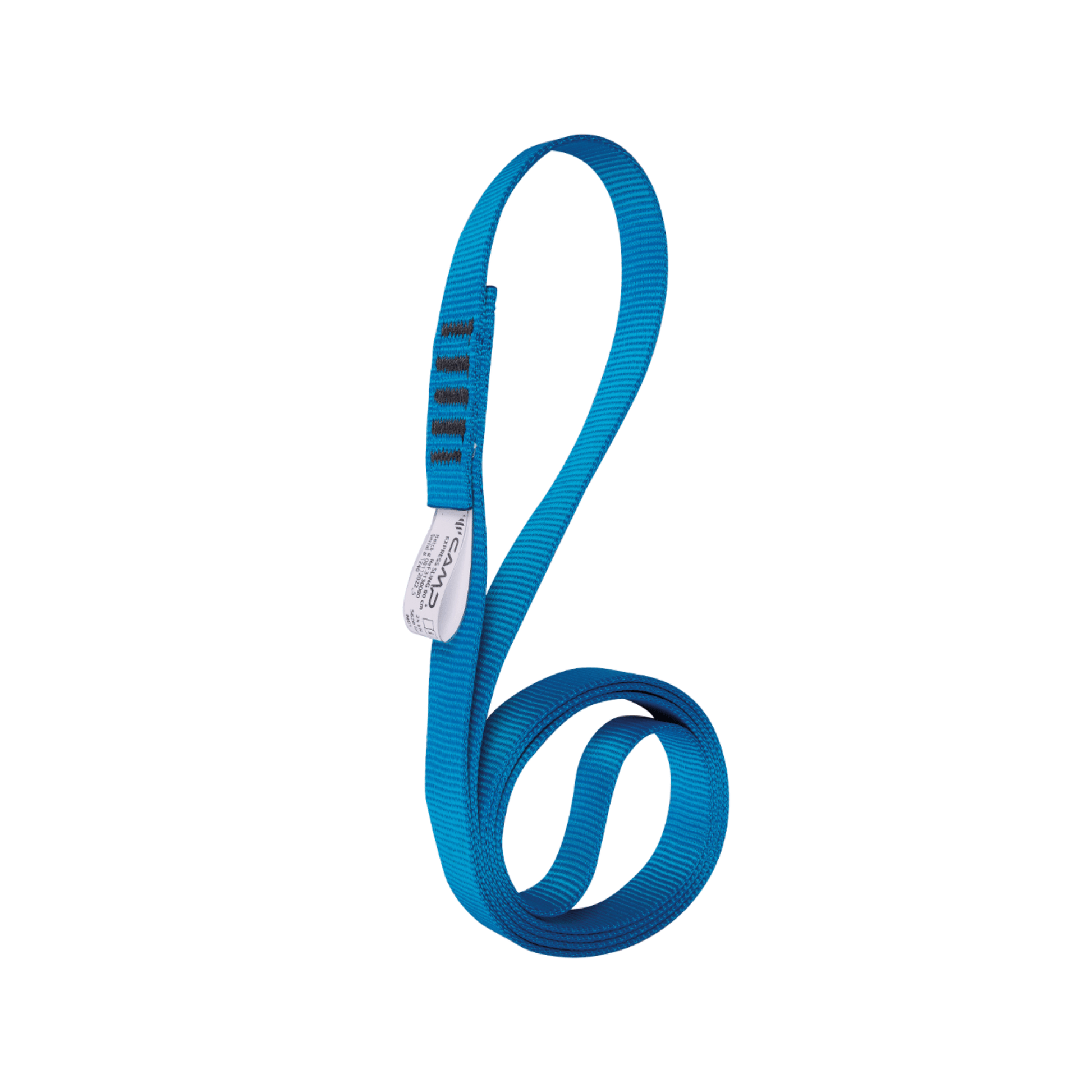 CAMP Express Sling in vibrant blue, ideal for tree surgeons and arborists, showcasing durability for climbing and rescue.