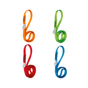 CAMP Express Sling in four colors: orange, green, red, and blue, ideal for arborists and tree surgeons.