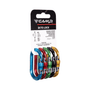 RACK PACK EKTO LOCK Accessory Carabiner 5 Pack featuring five color-coded aluminium carabiners for gear attachment.