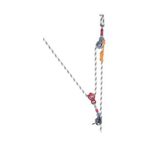 SPHINX Pulley 13mm in use with a rope system, showcasing its efficient design for arborists and rope-access technicians.