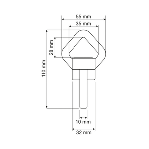 SWIVEL Swivelling Anchor dimensions illustration showing measurements in millimeters.