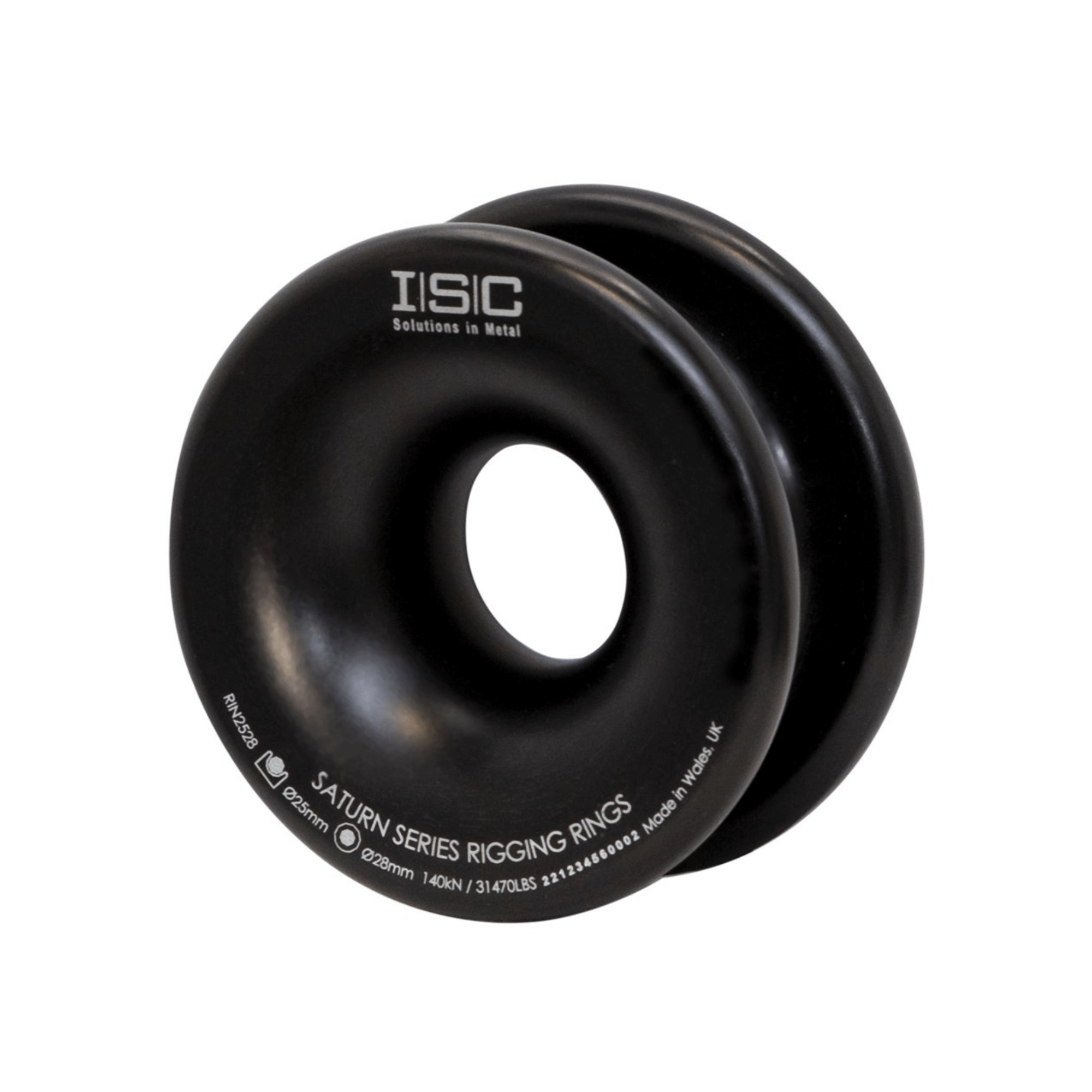 ISC Saturn Series Rigging Rings - CNC-machined aluminium rigging ring for arborists and rope-access professionals.