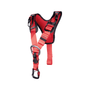 CAMP GT CHEST harness. Red/Black, ergonomic design for work positioning and fall arrest. Connects to a sit harness for full body support