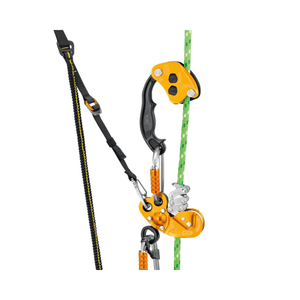 Petzl Chicane additional brake for tree care, featuring ZIGZAG mechanical Prusik on safety rope.