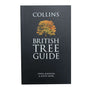 A cover image of the book titled 'Collins British Tree Guide' featuring an illustration of a tree with autumn-colored leaves.
