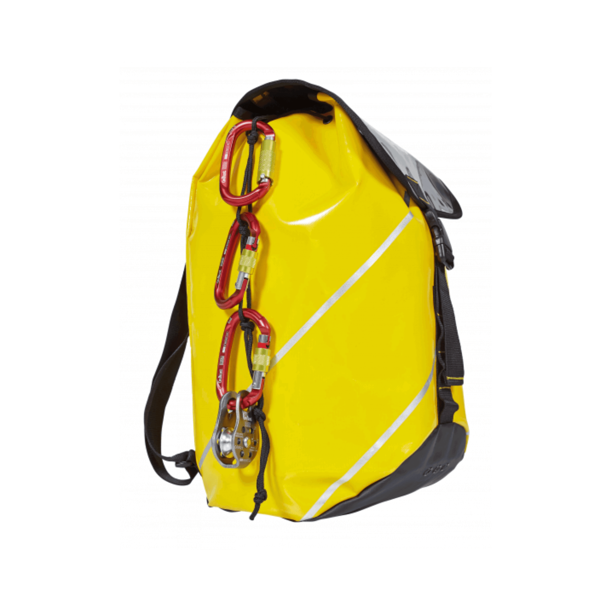 Cargo 40L Climbing Rope Bag in bright yellow, designed for climbers and arborists, featuring durable construction and spacious design.