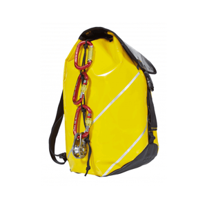 Cargo 40L Climbing Rope Bag in bright yellow, designed for climbers and arborists, featuring durable construction and spacious design.