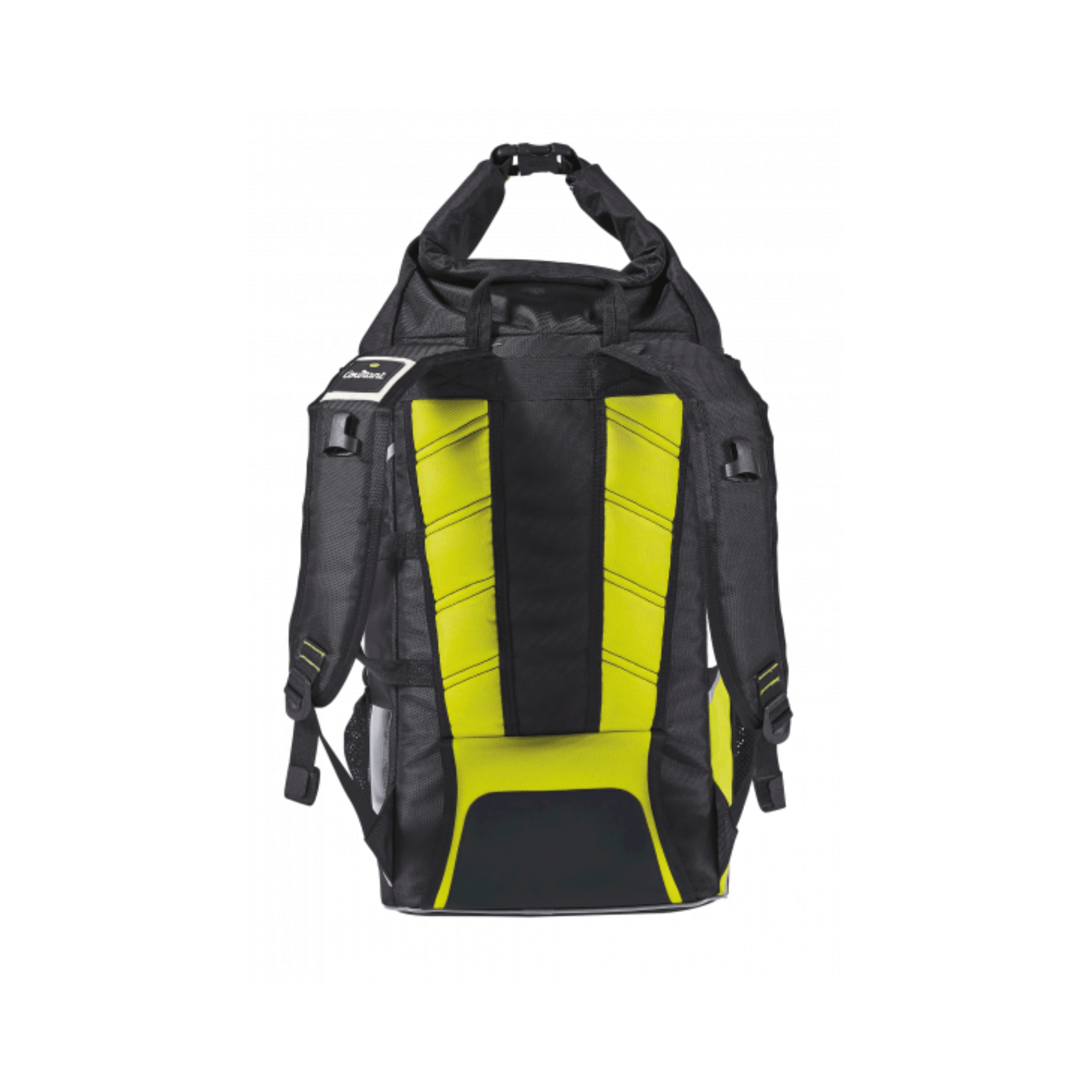 Dock Flash Lemon 60L Rope Bag with ergonomic design and vibrant lemon and black colors for outdoor enthusiasts.