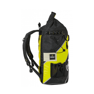 Dock Flash Lemon 60L Rope Bag with adjustable straps and multiple storage pockets for climbing gear.