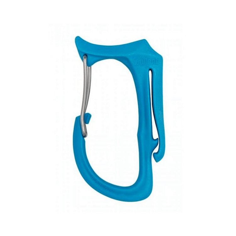 Honos Tool Carry Clip Small in blue, designed for secure tool carrying during tree care operations.