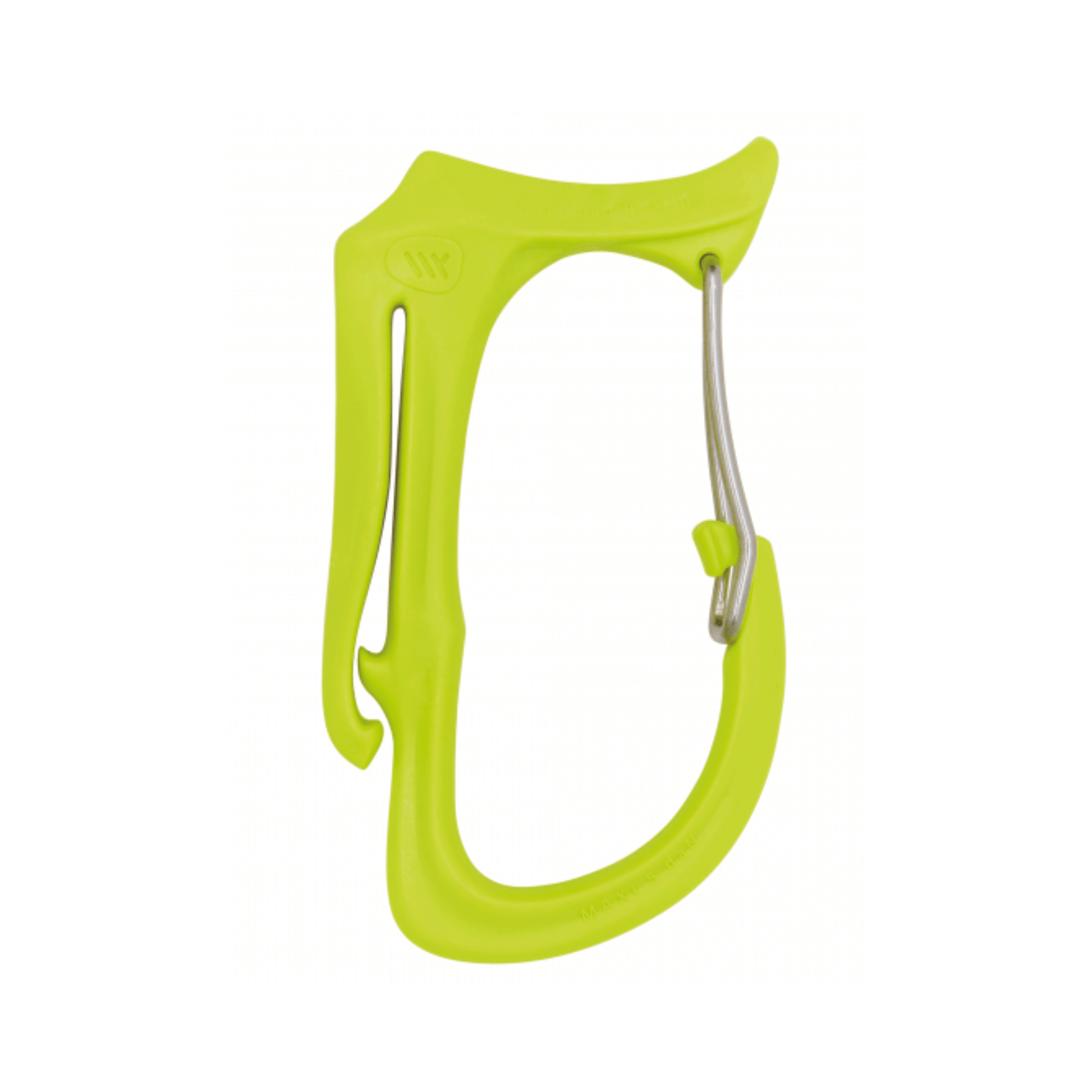 Honos Tool Carry Clip Small in vibrant green color for secure tool carrying during tree care.