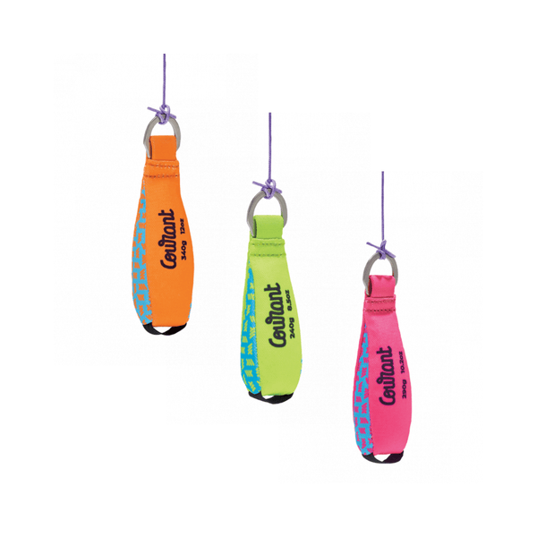 Set of three Courant Tuna throw bags in vibrant colors for tree surgeons and outdoor professionals.