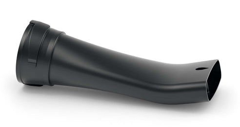 Curved flat nozzle for STIHL BGA 85 and BG-KM blowers, designed for concentrated airflow to clear debris.