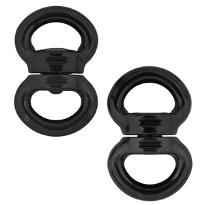 DMM Axis Rigging Swivels in Matt Grey, designed for tree surgeons to combat rope twist and ensure smooth rigging operations.