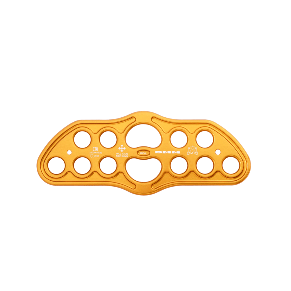 DMM Bat Rigging Plates in orange, designed for tree surgeons with exceptional strength and versatility.