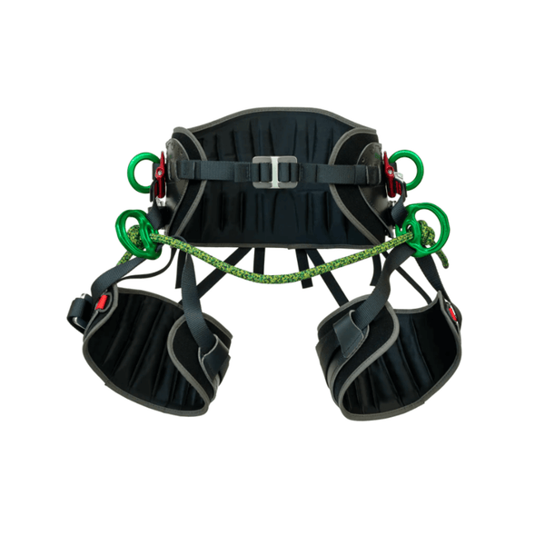 DMM Kinisi Key Harness designed for tree surgeons with ergonomic comfort and full adjustability.