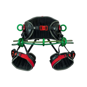 DMM Kinisi PRO tree climbing sit harness with adjustable bridge and ergonomic design, ideal for tree surgeons.