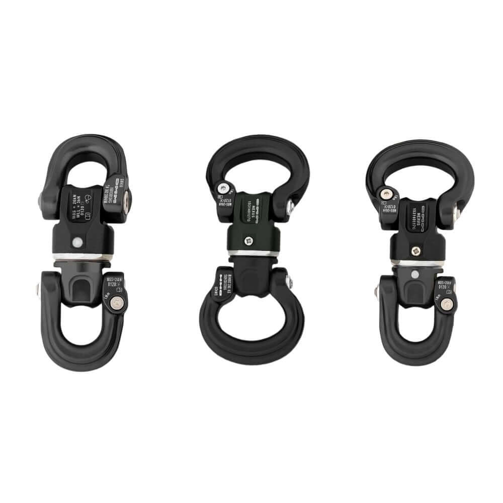 DMM Nexus Swivel Matt Grey, compact swivel for tree surgeons, offering smooth rotation and maximum freedom of movement.