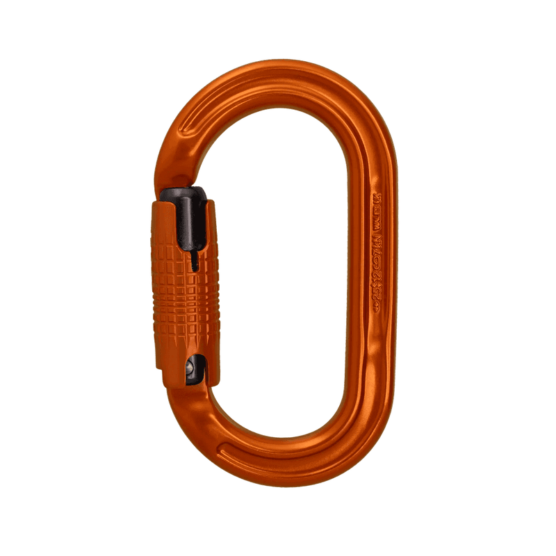 DMM Ultra O Karabiner, orange Locksafe carabiner for tree surgeons and climbing activities.