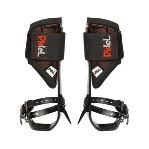 Carbon 3.1 Climbing Spikes Leather Short Gaff - Distel climbing spurs with leather straps and carbon-reinforced construction.