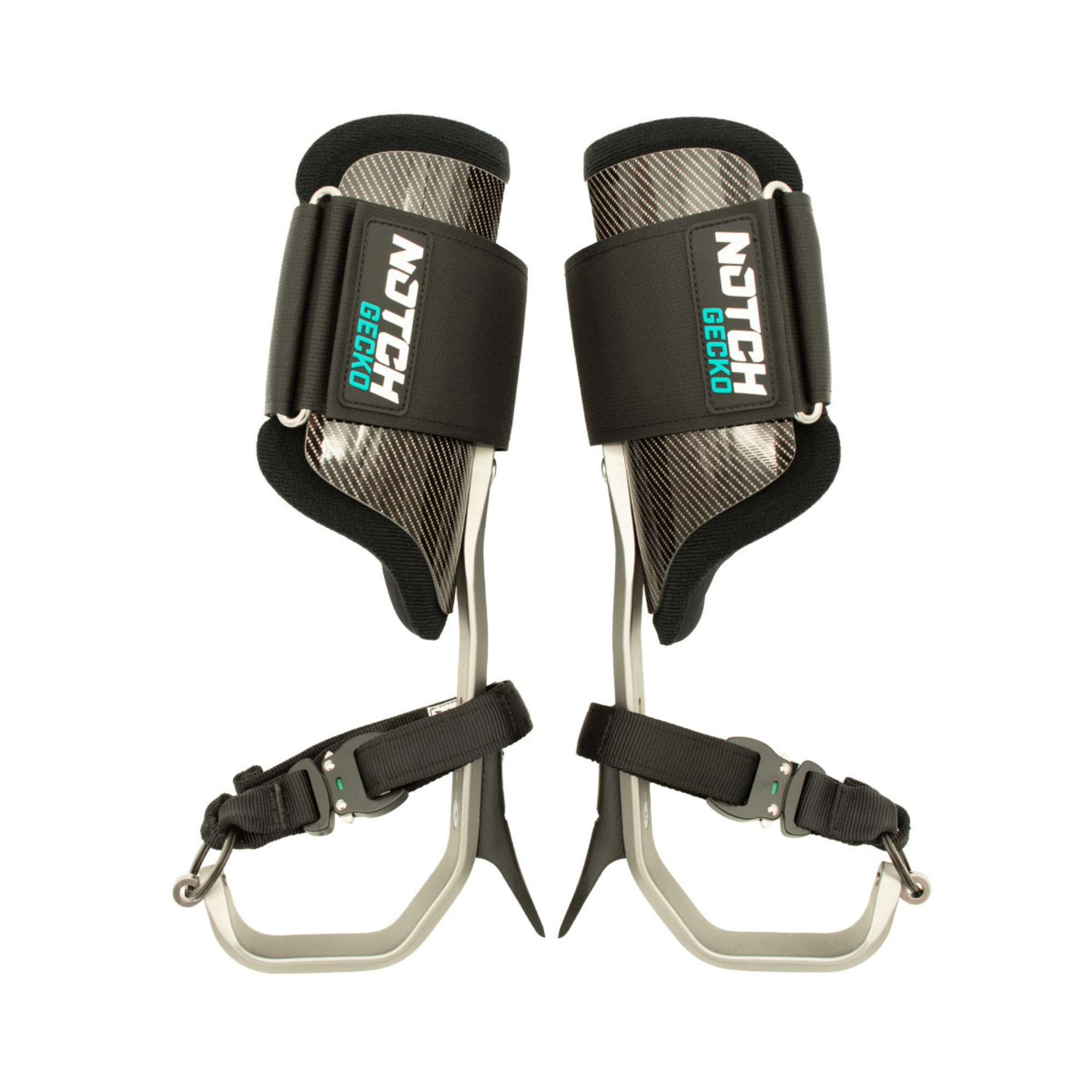 Gecko 3.0 Aluminium Tree Climbing Spikes features lightweight design and adjustable height for tree-surgery professionals.