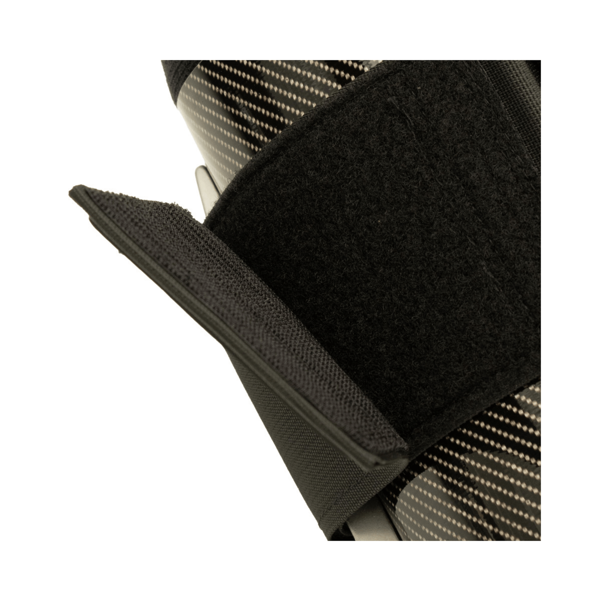 Close-up of fastening mechanism on Gecko 3.0 Aluminium Tree Climbing Spikes for secure fit.