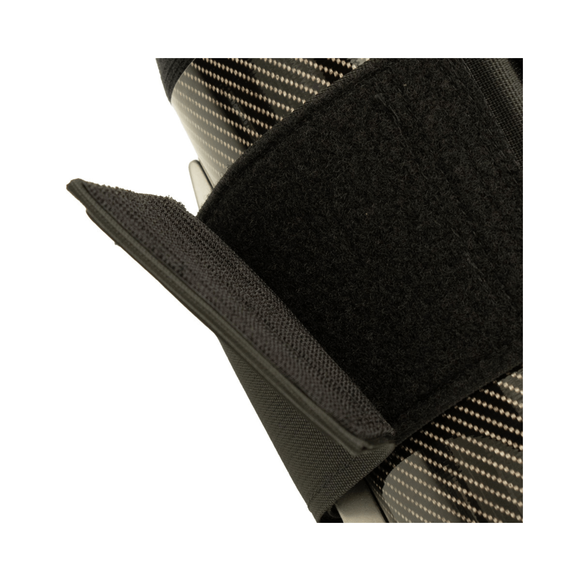 Close-up of fastening mechanism on Gecko 3.0 Aluminium Tree Climbing Spikes for secure fit.