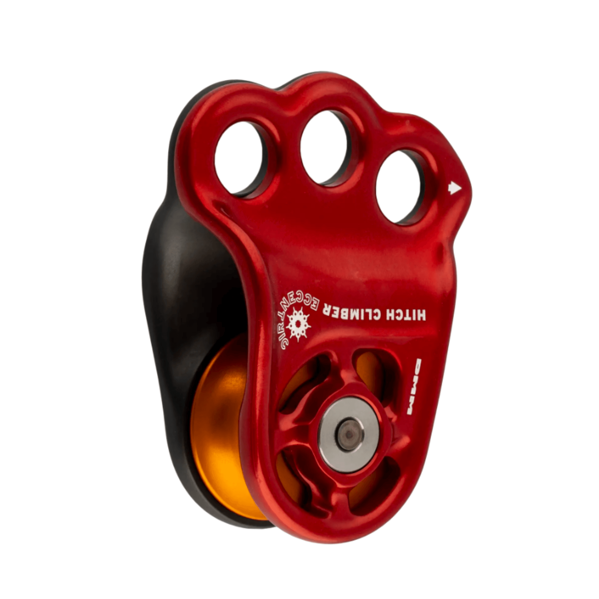 DMM Hitch Climber Eccentric Pulley for tree surgeons, enhancing climbing efficiency and friction hitch performance.