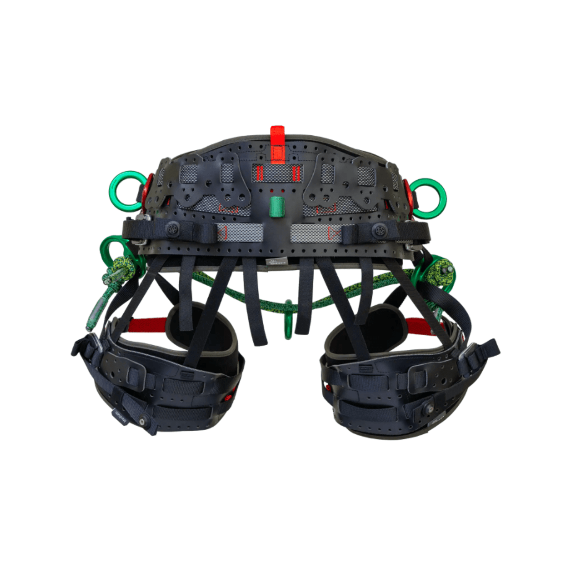 Kinisi Air Harness - lightweight arborist harness with adjustable straps and ventilation for tree climbing comfort.