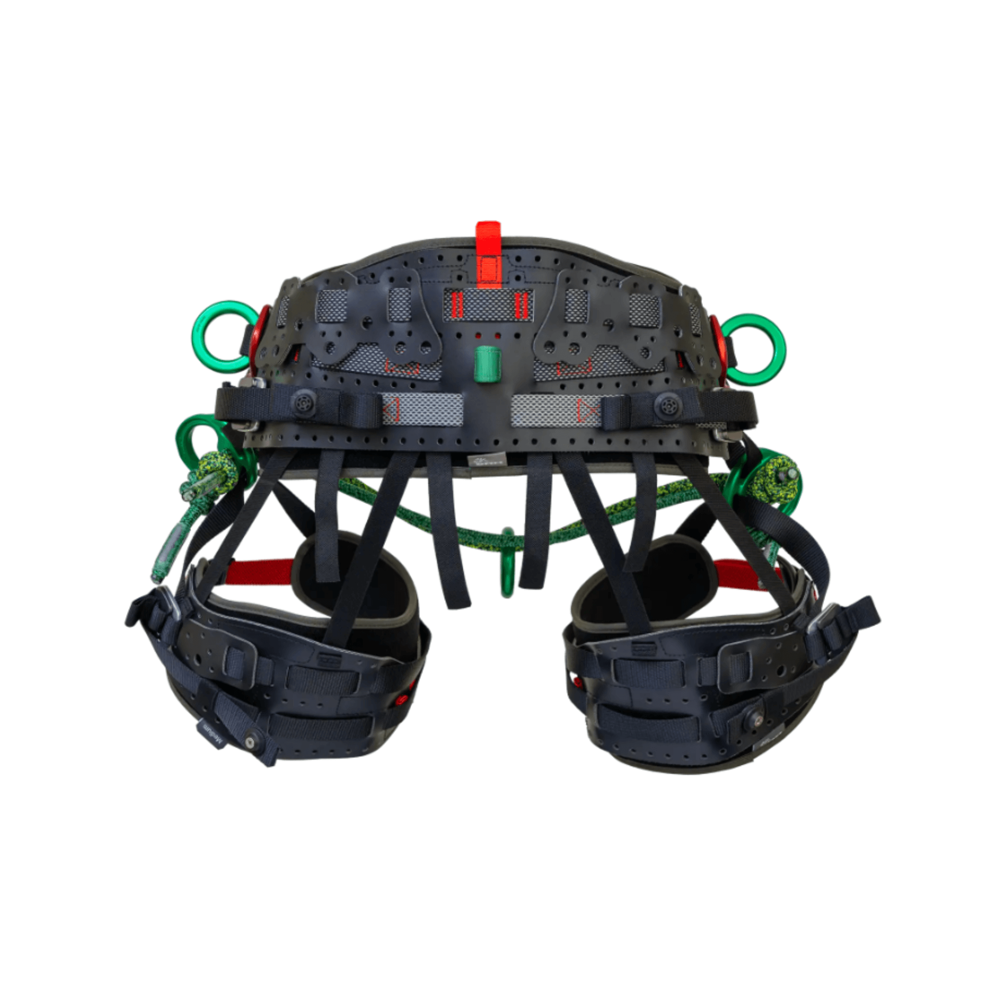 Kinisi Air Harness - lightweight arborist harness with adjustable straps and ventilation for tree climbing comfort.